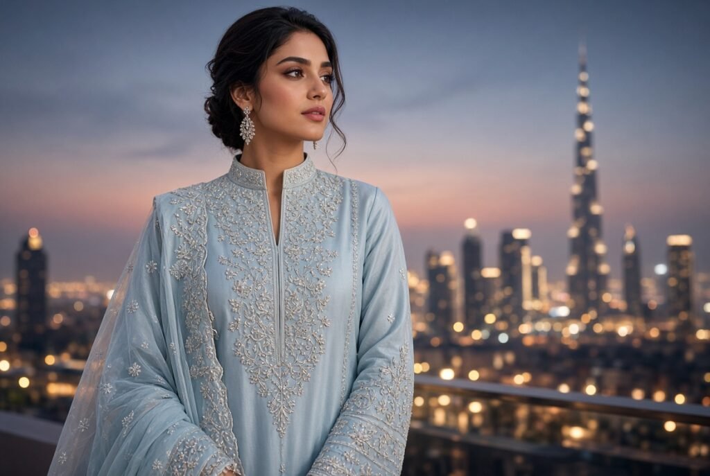 Pakistani Embroidered Dresses Perfect for Dubai Evenings